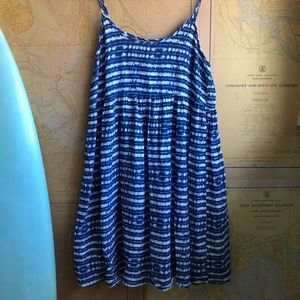 Roxy XS blue white striped dress